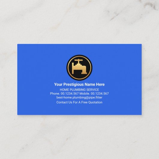 Creative Faucet Water Pipeline Border Visitekaartje (Achterkant)