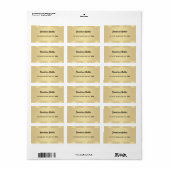 Creative Faux Gold Classic Style Text Name Trendy Etiket (Full Sheet)