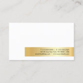 Creative Faux Gold-gepersonaliseerd Modern Elegant Visitekaartje (Achterkant)