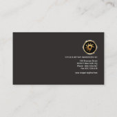 Creative Faux Gold Line Simple Black Founder CEO Visitekaartje (Achterkant)