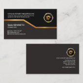 Creative Faux Gold Line Simple Black Founder CEO Visitekaartje (Voorkant / Achterkant)