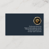 Creative Faux Gold Line Wave CEO Founder Visitekaartje (Achterkant)