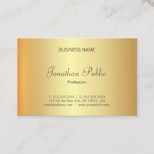 Creative Faux Gold Professioneel handgeschreven sc Visitekaartje
