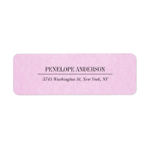 Creative Feminine Light Pink Simple Elegant Modern Etiket
