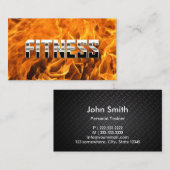 Creative Flaming Fire Metal Fitness Trainer Visitekaartje (Voorkant / Achterkant)