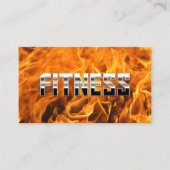 Creative Flaming Fire Metal Fitness Trainer Visitekaartje (Voorkant)