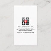 Creative Floating Numbers Wiskunde Symbolen Visitekaartje (Achterkant)