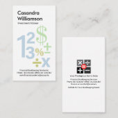 Creative Floating Numbers Wiskunde Symbolen Visitekaartje (Voorkant / Achterkant)