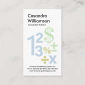 Creative Floating Numbers Wiskunde Symbolen Visitekaartje (Voorkant)