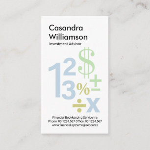Creative Floating Numbers Wiskunde Symbolen Visitekaartje