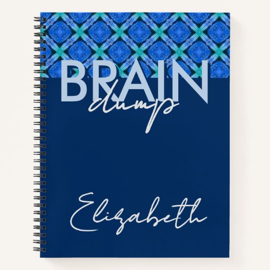 Creative Flow Brain Dump Mindset Organizer Blue Notitieboek (Voorkant)