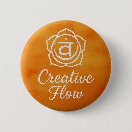 Creative Flow Sacral Chakra Spiritual Energy Ronde Button 5,7 Cm