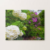 Creative flower tuin witte foto puzzel (Horizontaal)