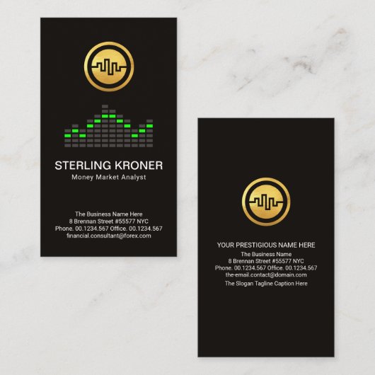 Creative Forex Stock Graph Financial Market Visitekaartje (Voorkant / Achterkant)