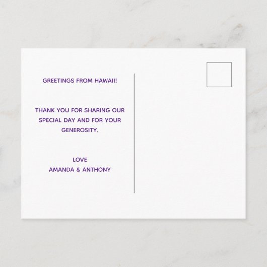 Creative foto bedankt briefkaart (Achterkant)