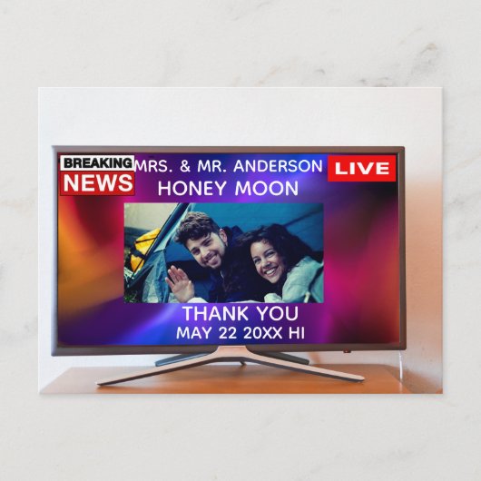 Creative foto bedankt briefkaart (Voorkant)