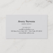 Creative Freelance Writer Calligraphy Nib Logo Visitekaartje (Achterkant)