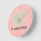 Creative Funny-tekst | Unicorn | Baby Nursery Room Ronde Klok (Hoek)