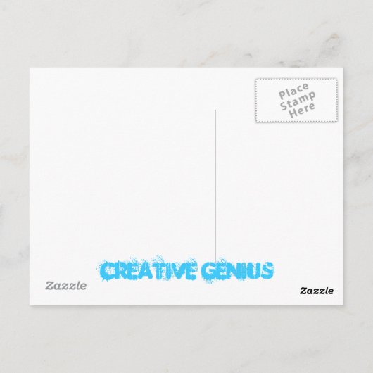 Creative Genius Briefkaart (Achterkant)