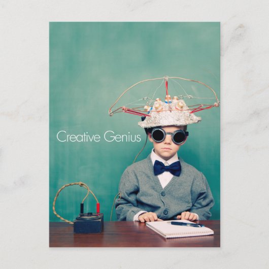 Creative Genius-Design Briefkaart (Voorkant)