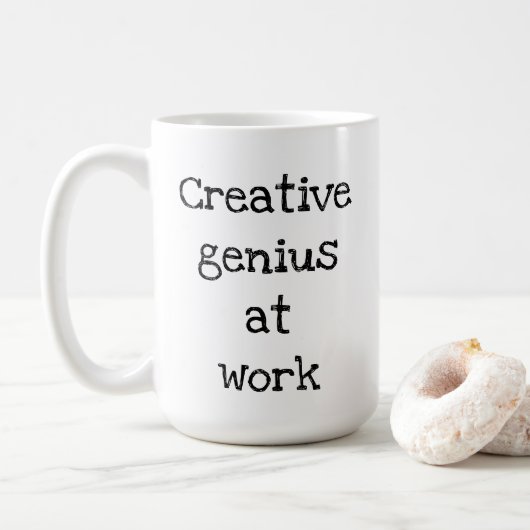 Creative Genius op de Mok van het Werk (Met donut)