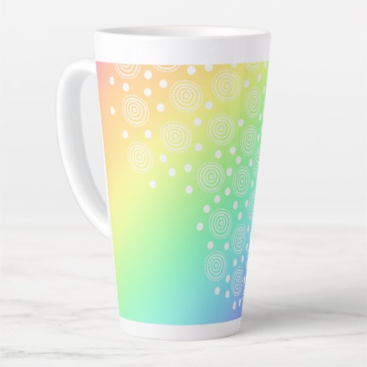 Creative Geniuses zijn zelden Tidy Rainbow Latte Mok (Linkerhoek)