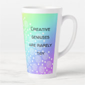 Creative Geniuses zijn zelden Tidy Rainbow Latte Mok (Rechts)