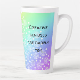Creative Geniuses zijn zelden Tidy Rainbow Latte Mok