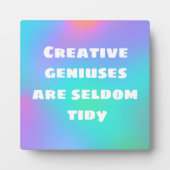 Creative Geniuses zijn zelden Tidy Rainbow Plaque Fotoplaat (Voorkant)
