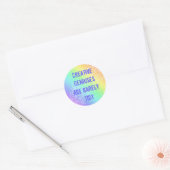 Creative Geniuses zijn zelden Tidy Rainbow-Sticker Ronde Sticker (Envelop)
