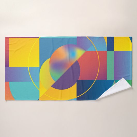 Creative Geometric: Abstract  Hoesje. Badhanddoek (Badhanddoek)