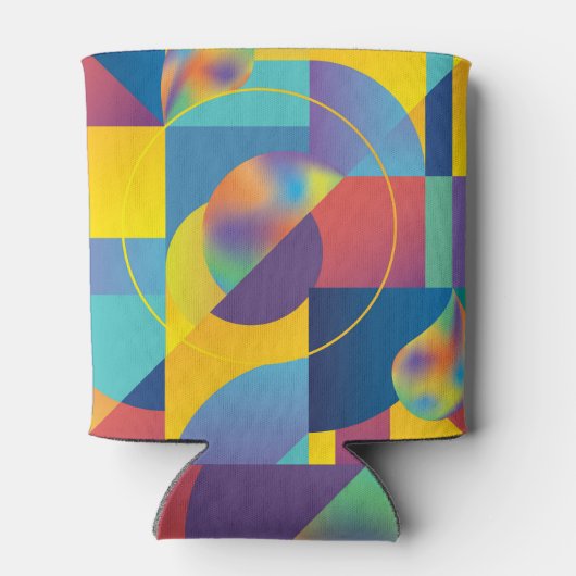 Creative Geometric: Abstract Hoesje. Blikjeskoeler (Achterkant)