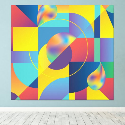Creative Geometric: Abstract  Hoesje. Canvas Afdruk (Insitu (Houten vloer))