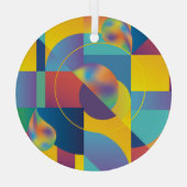 Creative Geometric: Abstract  Hoesje. Glas Ornament (Achterkant)