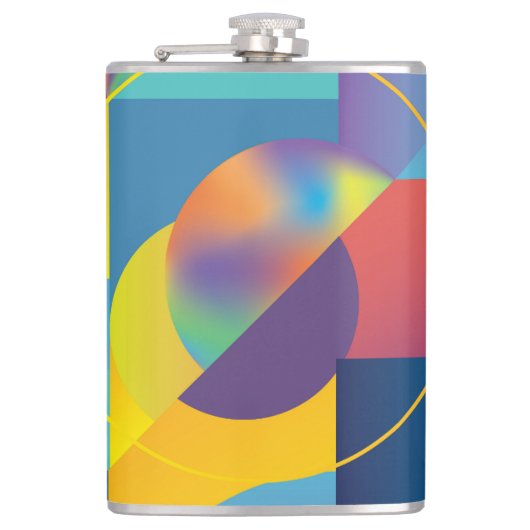 Creative Geometric: Abstract  Hoesje. Heupfles (Voorkant)