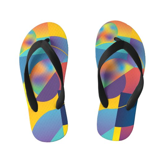 Creative Geometric: Abstract  Hoesje. Kinder Teenslippers (Voetbed)