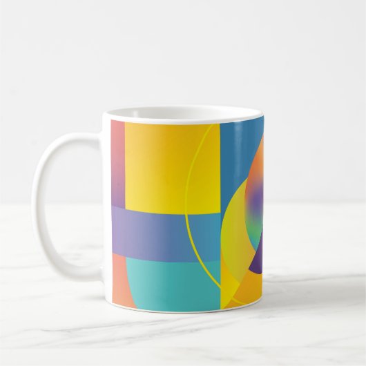Creative Geometric: Abstract Hoesje. Koffiemok (Links)