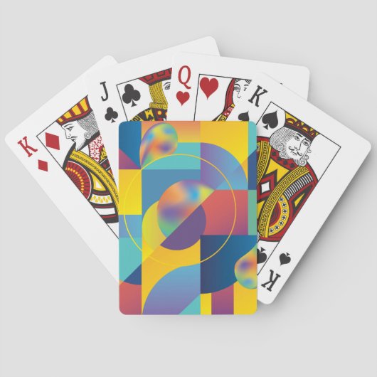 Creative Geometric: Abstract Hoesje. Pokerkaarten (Achterkant)