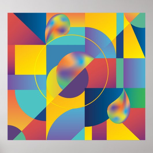 Creative Geometric: Abstract Hoesje. Poster (Voorkant)