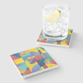 Creative Geometric: Abstract Hoesje. Stenen Onderzetter (Zijkant)