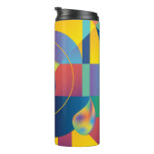 Creative Geometric: Abstract Hoesje. Thermosbeker (Geroteerd rechts)