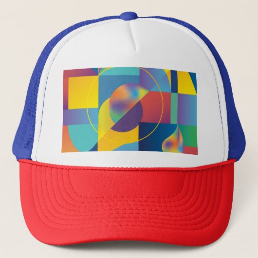 Creative Geometric: Abstract  Hoesje. Trucker Pet (Voorkant)