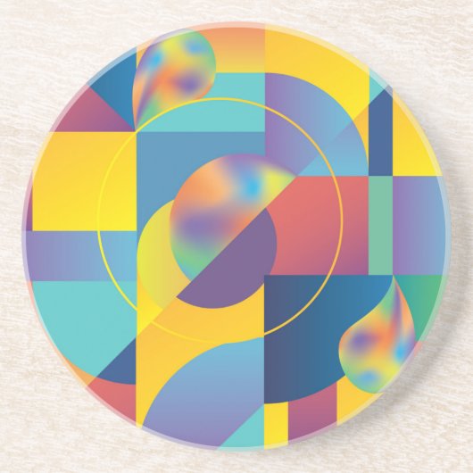 Creative Geometric: Abstract  Hoesje. Zandsteen Onderzetter (Voorkant)