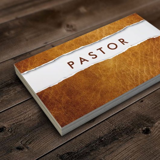 Creative gescheurd papier Pastor Visitekaartje