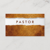 Creative gescheurd papier Pastor Visitekaartje (Voorkant)