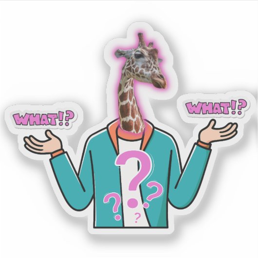 Creative Giraffe-Sticker Sticker (Voorkant)