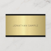 Creative Glam Design Modern Gold Luxe Plain Visitekaartje (Voorkant)