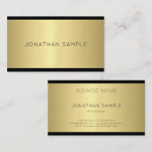 Creative Glam Design Modern Gold Luxe Plain Visitekaartje (Voorkant / Achterkant)