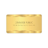 Creative Glamor Gold Elegant Sjabloon Moderne Etiket (Voorkant)