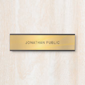 Creative Glamor Gold Simple Sjabloon Elegant Deurbordje (Voorkant)